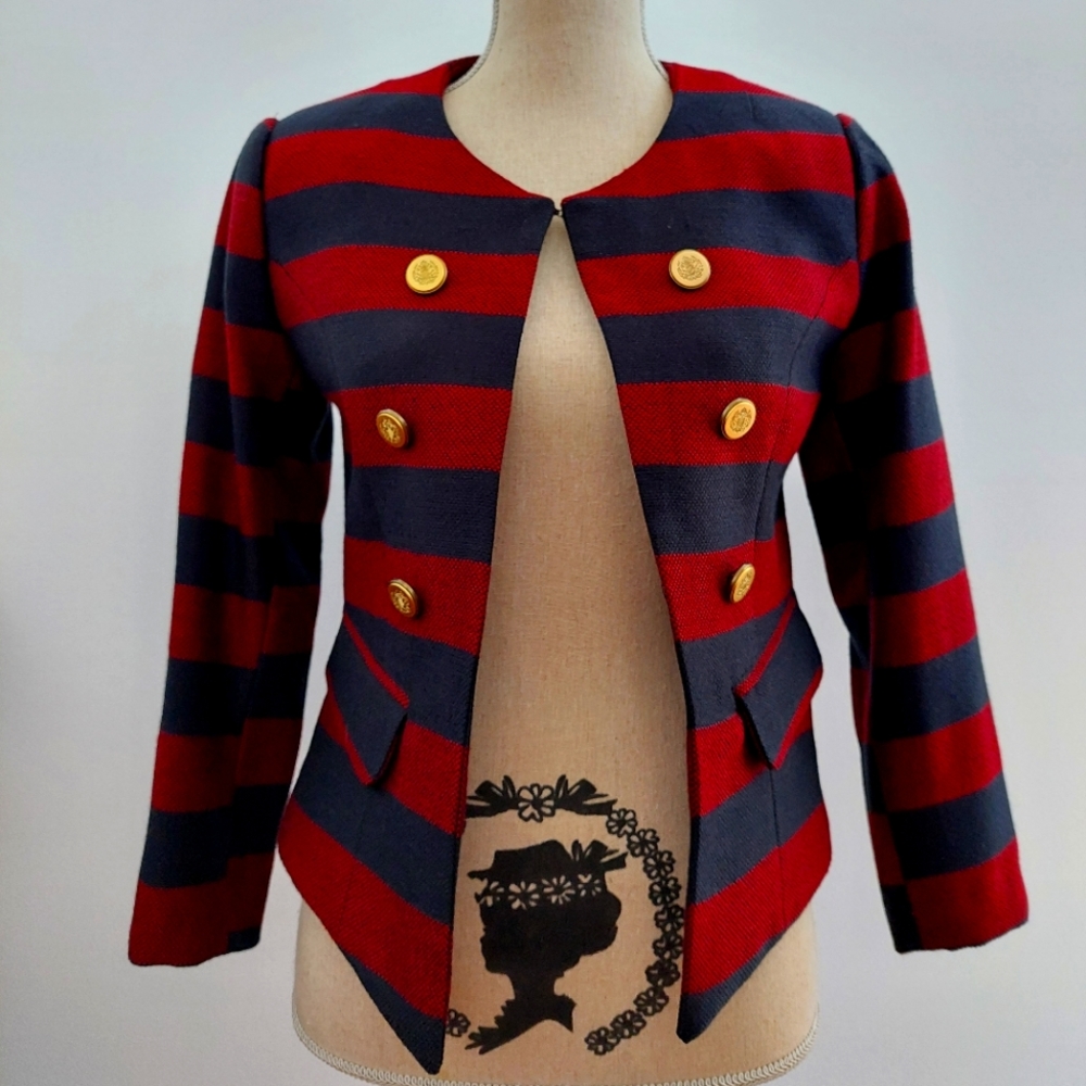NWT INSIGHT NY Red and Blue Blazer Sz 2